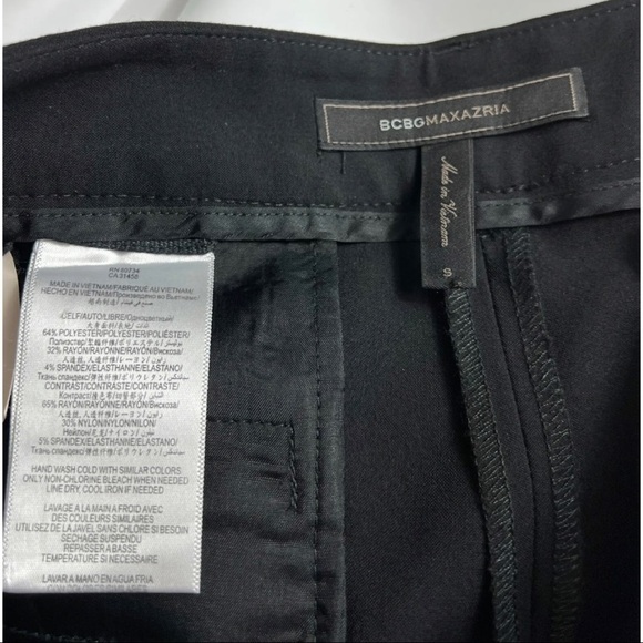 BCBG Maxazria Womens Sz S Black Straight Flared Leg Pants Work Career - Picture 6 of 9